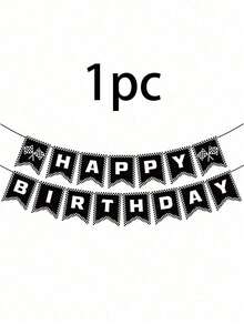 Racing Party Decorations Set, Black Red Checkered Flag With Game Controller Banner For Birthday Background - Banner - View 13