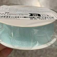 1捲卡其色紗布緞帶，花束包裝蝴蝶結禮品包裝緞帶，DIY緞帶，節日派對裝飾緞帶，秋冬裝飾，居家裝飾，聖誕裝飾聖誕禮物 - 藍色 - 查看 8