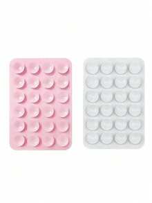 Paquete de 24 ventosas cuadradas de silicona para funda de teléfono - Soporte de agarre con montaje adhesivo resistente - transparente - Ver 20
