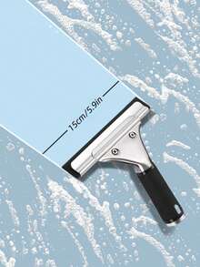 Multi Functional Glass Cleaning Brush Set, Professional Window Cleaning Tool, Reusable Microfiber Cover, Efficient Cleaning Tool Silicone Scraper And Microfiber Cloth - Suitable For Shower Room Glass, Mirrors, Doors And Windows, And Car Surfaces - multicolor - View 7