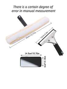 Multi Functional Glass Cleaning Brush Set, Professional Window Cleaning Tool, Reusable Microfiber Cover, Efficient Cleaning Tool Silicone Scraper And Microfiber Cloth - Suitable For Shower Room Glass, Mirrors, Doors And Windows, And Car Surfaces - multicolor - View 4
