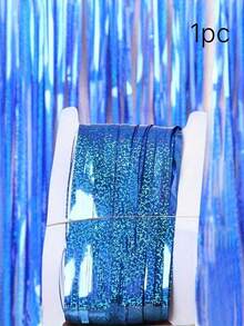 1pc 100x200cm (39.4x78.7in) Purple Tinsel Sequin Fringe Backdrop – Metallic Foil Curtain For Mermaid Birthday, Carnival, New Year, Halloween, Christmas Party Decor - multicolor - View 27