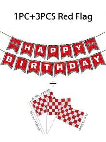 Racing Party Decorations Set, Black Red Checkered Flag With Game Controller Banner For Birthday Background - Banner - View 16