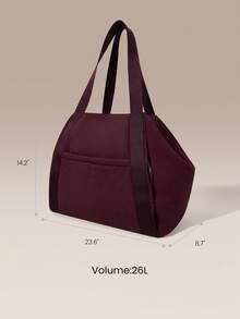 GLOWMODE 26L Maxi Zen Moves Water-Resistant Yoga Mat Storage Pocket Tote Bag Yoga Studio Gym Daily Casual Wear - Burgundy - View 5