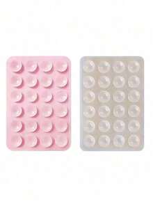 Paquete de 24 ventosas cuadradas de silicona para funda de teléfono - Soporte de agarre con montaje adhesivo resistente - transparente - Ver 14