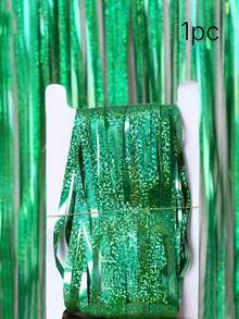 1pc 100x200cm (39.4x78.7in) Purple Tinsel Sequin Fringe Backdrop – Metallic Foil Curtain For Mermaid Birthday, Carnival, New Year, Halloween, Christmas Party Decor - multicolor - View 34