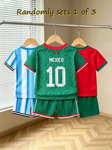 Randomly Ships 1 Of 3 Comfortable Multi-Functional Sportswear, Suitable For Boys, With Number 10 Design, Exuding Spring Vibes, Showcasing - Multicolor - View 2