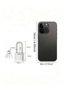 Heavy-Duty Metal Padlock - 4 Keys, Rustproof & Waterproof For Gates, Warehouses & Outdoor Use (Secure Durable Lock) - Silver - View 10