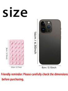 Paquete de 24 ventosas cuadradas de silicona para funda de teléfono - Soporte de agarre con montaje adhesivo resistente - transparente - Ver 3