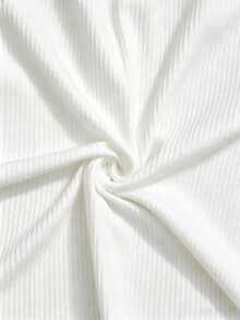 Elenzga Women's Solid Color Button Design V-Neck Casual Tank Top - White - View 6