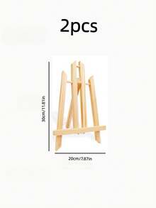 Foldable Smooth Pine Wood Tabletop Easel, Trapezoidal Desktop Display Stand For Chalkboard & Photo - default - View 11