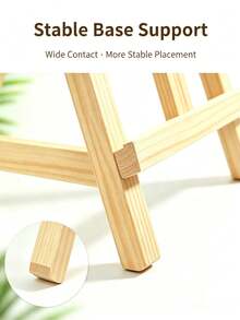 Foldable Smooth Pine Wood Tabletop Easel, Trapezoidal Desktop Display Stand For Chalkboard & Photo - default - View 4