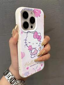 HELLO KITTY AND FRIENDS | SHEIN Sanrio Hello Kitty 柔軟 TPU 手機殼 防震保護套 相容所有 iPhone 機型 17 16 15 14 13 12 11 Pro Max - 彩色 - 查看 3