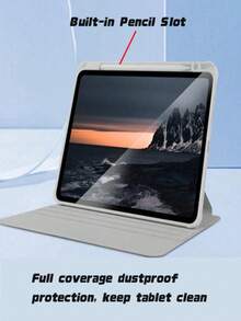 Scratch-Resistant Tablet Case With Built-In Pen Slot, 360° Rotatable Design. It Delivers Premium Shockproof, Anti-Collision And Dustproof Protection, Supports Auto Wake/Sleep Function, And Allows Flexible Viewing Angle Adjustment. - Light Grey - View 4