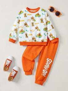 SCOOBY-DOO X SHEIN Set Anak Laki-Laki Muda - MultiWarna - View 1