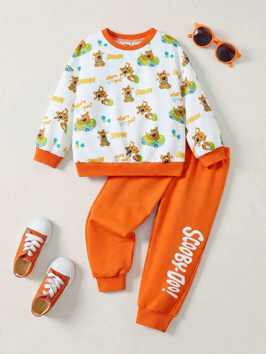 SCOOBY-DOO X SHEIN Set Anak Laki-Laki Muda - MultiWarna - View 1