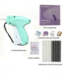 Professional Tagging Gun For Clothes - Quick No-Sew Fabric Fixer With 5 Fine Needles & 1000 Fasteners, Speedy Hemming Tool For Garments, Micro Stitchy Repair Kit (Sticky Sewing Alternative - multicolor - View 12
