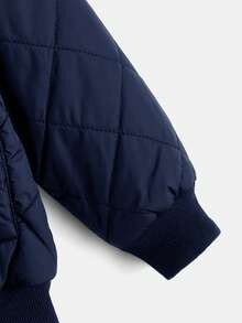 SHEIN Kids Young Boy Autumn/Winter Casual Versatile Jacket - Navy Blue - View 5