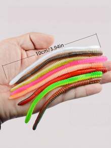 10/30/50/100Pcs Senko Worms For Bass Fishing, Salt Impregnated Soft Plastic Stick Baits, Wacky Rig Texas Rig Ned Rig Finesse Stick Worm Lures, Slow Sinking Artificial Soft Worms For Freshwater Saltwater Largemouth Smallmouth Bass - multicolor - View 4