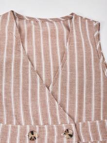 SHEIN Ensemble 3 pièces pour préadolescentes, veste, hauts blancs à manches longues vintage, rentrée scolaire, ample, pantalon large à rayures d'automne, pantalon large blanc à rayures - Multicolore - Voir 9