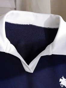 青少年女孩春秋冬季休閒兩件套 紐約字母印花立領運動衫與短褲套裝 保暖校園穿搭 適合日常穿著、上學、通勤、外出、散步、購物、旅行，可搭配夾克、背心、棉襖 - 藍色 - 查看 4