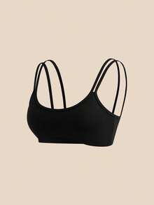 SHEIN Cheerettes 女款素色休閒日常細肩帶運動內衣 2件組 - 彩色 - 查看 7