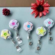 1 Set (Badge Clip + Card Holder) Gradient Butterfly Retractable Badge Reel With ID Card Holder, Black Vertical Badge Clip Protector Set For Nurse Teacher Office Student - multicolor - View 12