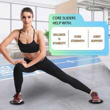 1 Pair Gliding Discs, Fitness Gliding Discs, Double-Sided Gliding Discs, Suitable For Workout, Portable Ballet Turning Board, Multi-Color EVA Non-Slip Material, Home Floor Training Equipment, Training Tool, Strengthen Core Strength - Multicolor - View 8