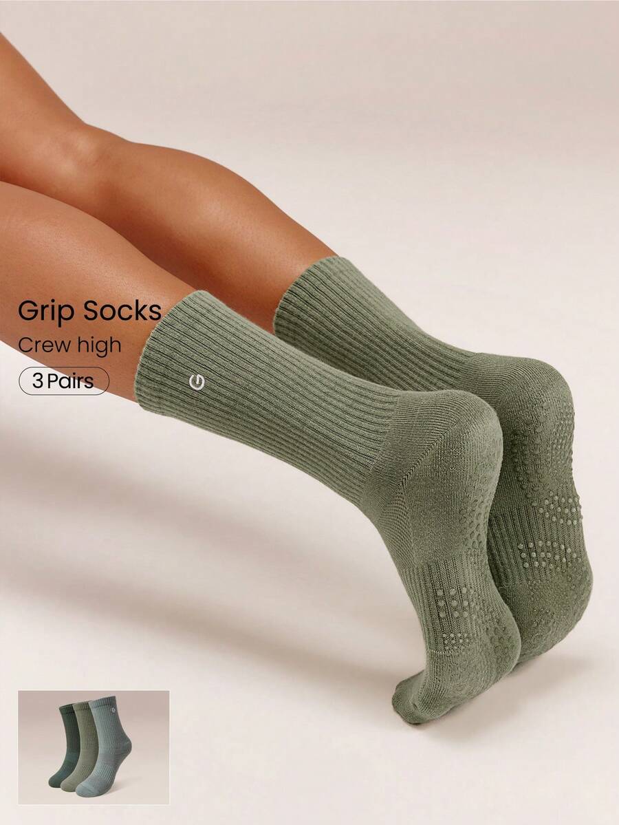 GLOWMODE Calcetines Crew Make A Move Grip Scrunch - Verde - Ver 1