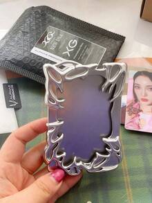 Cool No Attribute Universal Small Card Card Sleeve Special-Shaped Girl Photo Idol Student Photo Frame Protection - silver - View 3
