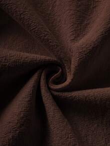 Rusticease Women's Solid Color Textured Casual Pocket Long Pants For Daily Wear Lounge Dark Brown Summer - Brown - View 6