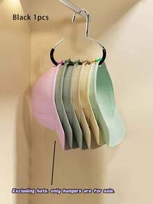 Multi-Functional Simple Household Hanger With Hat Rings, Creative Storage & Drying Rack For Scarves, Bags And Ties For Wardrobe - Multicolor - View 17