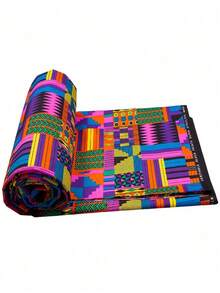 6 Ukuran Kain Wax Bermotif Afrika, Kain Ankara Afrika, Cocok untuk Gaun Pesta - geometri - View 6