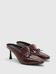 CUCCOO BIZCHIC Women Put On High Heels Behind Their Closed Toe - Jujube - View 2