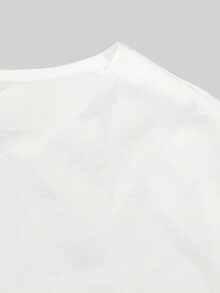 GlowEve 女款白色圓領短版收腰A字通勤洋裝，蕾絲拼接設計 - 白色 - 查看 4
