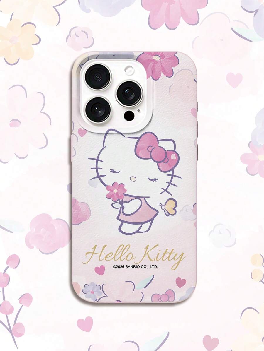 HELLO KITTY AND FRIENDS | SHEIN Sanrio Hello Kitty 柔軟 TPU 手機殼 防震保護套 相容所有 iPhone 機型 17 16 15 14 13 12 11 Pro Max - 彩色 - 查看 1