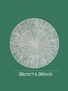 6-Piece Set Of PVC Placemats, Suitable For Kitchen Dining Tables, Indoor/Outdoor Washable Heat-Resistant Placemats, Wiping Table Mats And Coasters, Suitable For Camping, Festivals, Weddings, And Parties. - Silver - View 6