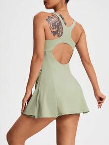 CourtClass CourtClass Women's Solid Color Sleeveless Sports Dress - Green - View 2