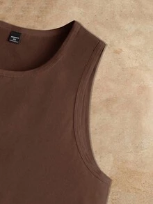 HIMLAND Men's Plus Size Solid Color Crew Neck Casual Versatile Daily Wear Tops 3-Pack - Multicolor - View 4