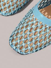 Styleloop Ladies, Willow Nails, Buckles, Flat Shoes. - Light blue - View 5
