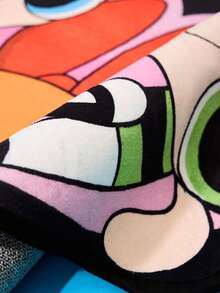 THE POWERPUFF GIRLS X Joivida 1件授權卡通地毯，柔軟絨毛地板墊，可愛角色設計，舒適多彩家居裝飾，適合臥室、客廳、沙發或兒童房 - 彩色 - 查看 6