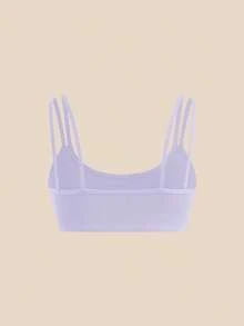 SHEIN Cheerettes 女款素色休閒日常細肩帶運動內衣 2件組 - 彩色 - 查看 8