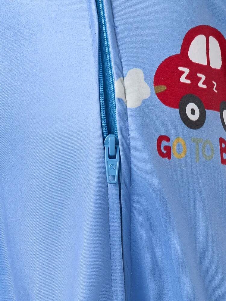 Cozy Pixies مجموعة من قطعتين من ملابس الأطفال حديثي الولادة للأولاد والبنات بنمط سيارة كرتونية محبوكة ناعمة بياقة دائرية وأكمام طويلة مع بنطال - متعدد الألوان - مشاهدة 7