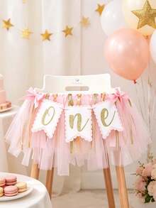 1 Boho Style 1st Birthday Banner - Boho Rainbow High Chair Banner - First Birthday Decor, Cake Toppers, Photographer Photography Props, A Wonderful 1st Birthday - Multicolor - View 6