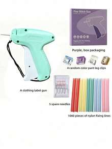 Professional Tagging Gun For Clothes - Quick No-Sew Fabric Fixer With 5 Fine Needles & 1000 Fasteners, Speedy Hemming Tool For Garments, Micro Stitchy Repair Kit (Sticky Sewing Alternative - multicolor - View 18