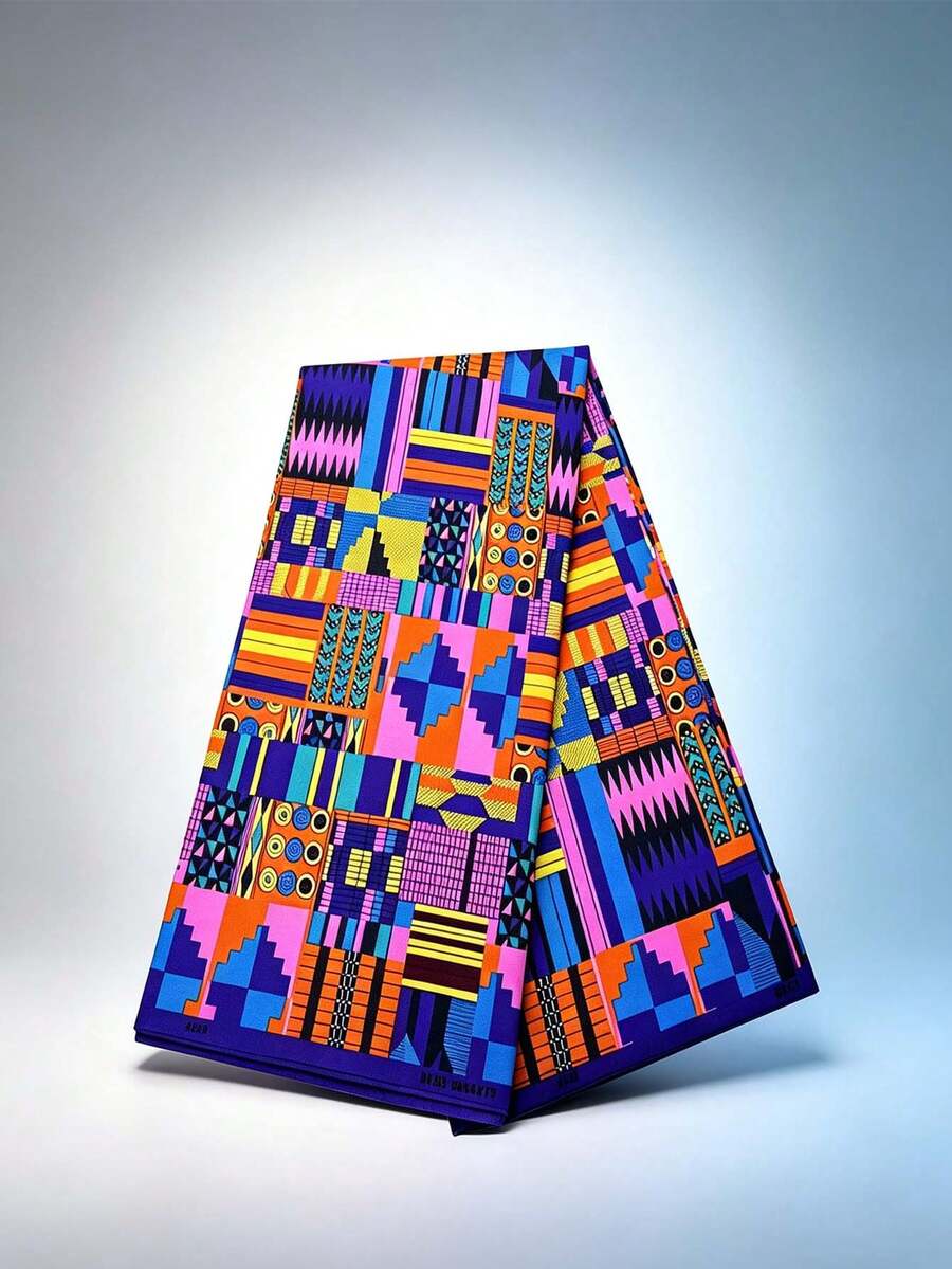 6 Ukuran Kain Wax Bermotif Afrika, Kain Ankara Afrika, Cocok untuk Gaun Pesta - geometri - View 1