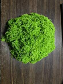 0.71oz 人造仿真苔蘚，DIY模擬苔蘚草微景佈局，綠色植物草坪盆栽窗台裝飾景觀設計 - 淺綠 - 查看 3