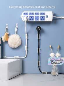 40 ProWire Cable Management Systems - Sticky Cable Clips For Easy Wire Organization And Management - Self-Adhesive Wire Holders, Perfect For Wall Wiring, Cable Organization, And Wire Storage - Multicolor - View 3
