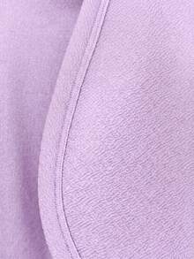 SHEIN 女童素色針織開襟外套長袖夾克 - 淡紫色 - 查看 5