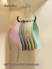 Multi-Functional Simple Household Hanger With Hat Rings, Creative Storage & Drying Rack For Scarves, Bags And Ties For Wardrobe - Multicolor - View 13